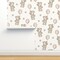 Teddy Bear Pink Balloons Shower Small Scale Custom Removable Wallpaper by Spoonflower Peel & Stick Wallpaper 2FT Wide